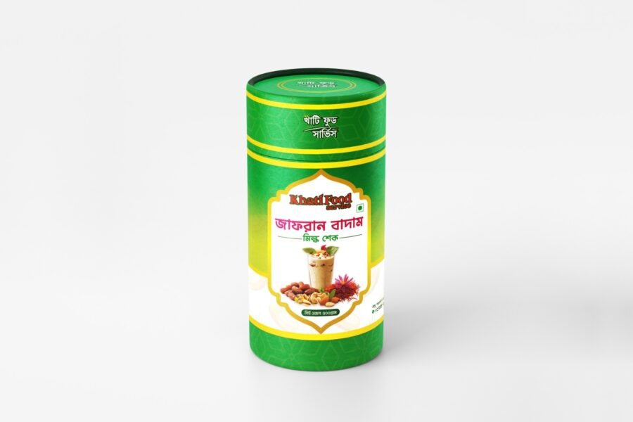 জাফরান বাদাম মিল্কশেক কৌটা