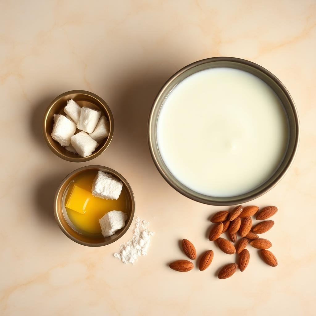 দুধ, চিনি, ঘি আর কাঠবাদাম